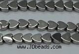 CHE999 15.5 inches 6*6mm heart plated hematite beads wholesale