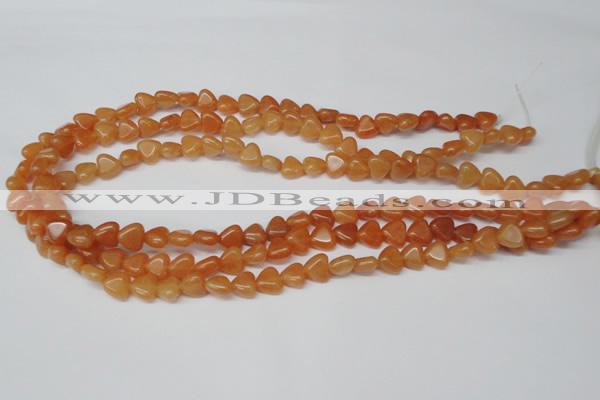 CHG02 15.5 inches 8*8mm heart red aventurine beads wholesale