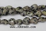 CHG03 15.5 inches 8*8mm heart dalmatian jasper beads wholesale