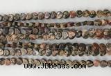 CHG108 15.5 inches 6mm flat heart leopardskin jasper beads wholesale