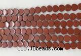 CHG121 15.5 inches 8mm flat heart red jasper beads wholesale