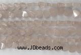 CHG123 15.5 inches 8mm flat heart rose quartz beads wholesale