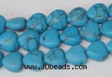 CHG15 15.5 inches 10*10mm heart turquoise gemstone beads wholesale