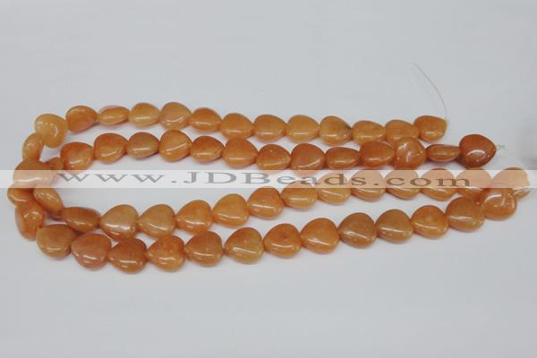 CHG47 15.5 inches 14*14mm heart red aventurine beads wholesale