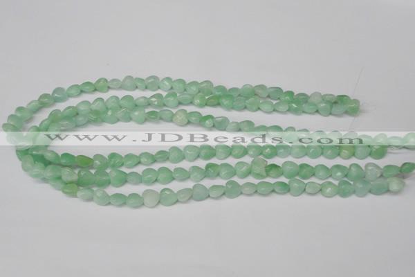 CHG90 15.5 inches 8*8mm faceted heart amazonite beads wholesale