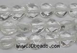 CHG92 15.5 inches 10*10mm faceted heart white crystal beads wholesale