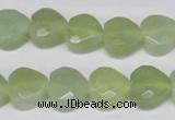 CHG93 15.5 inches 12*12mm faceted heart New jade beads wholesale