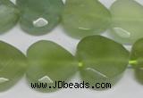 CHG96 15.5 inches 18*18mm faceted heart New jade beads wholesale