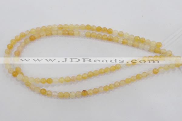 CHJ02 15.5 inches 6mm round honey jade stone beads wholesale