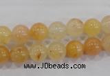 CHJ03 15.5 inches 8mm round honey jade stone beads wholesale