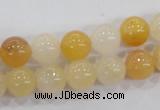 CHJ04 15.5 inches 10mm round honey jade stone beads wholesale