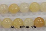 CHJ05 15.5 inches 12mm round honey jade stone beads wholesale