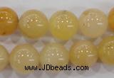 CHJ06 15.5 inches 14mm round honey jade stone beads wholesale