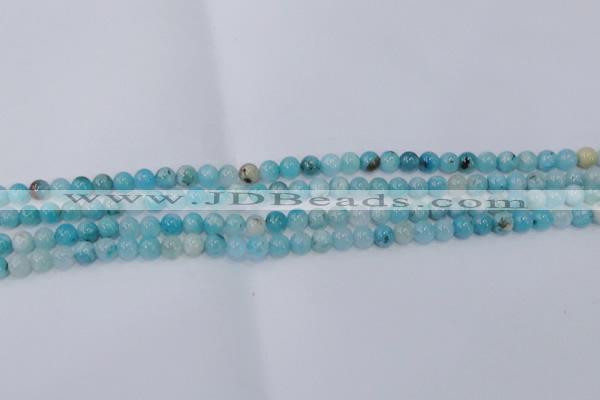 CHM200 15.5 inches 4mm round blue hemimorphite beads wholesale