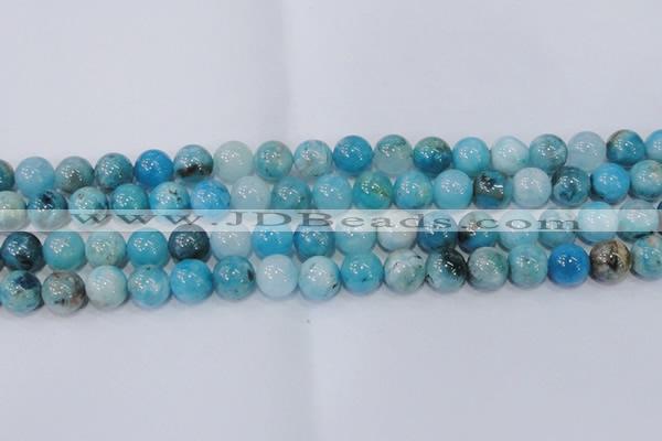 CHM204 15.5 inches 12mm round blue hemimorphite beads wholesale