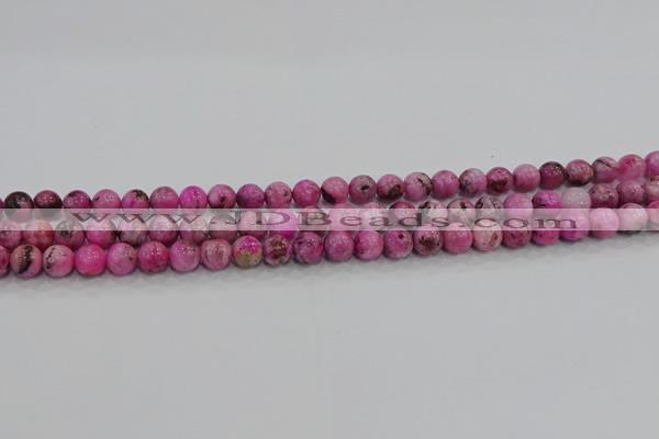 CHM220 15.5 inches 4mm round dyed hemimorphite beads wholesale