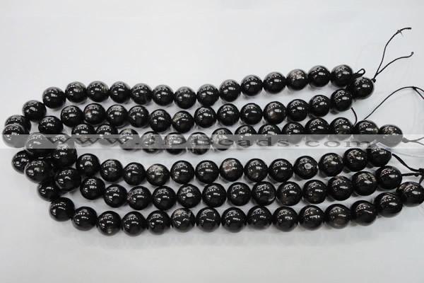 CHS53 15.5 inches 12mm round natural hypersthene beads