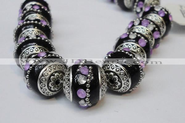 CIB171 19mm round fashion Indonesia jewelry beads wholesale