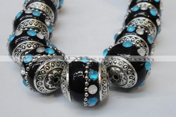 CIB172 19mm round fashion Indonesia jewelry beads wholesale