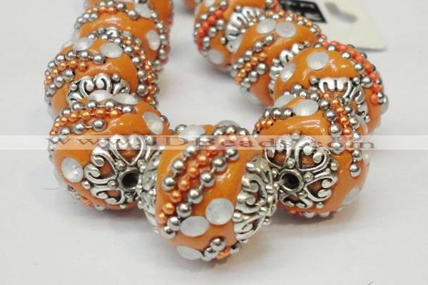 CIB184 18mm round fashion Indonesia jewelry beads wholesale