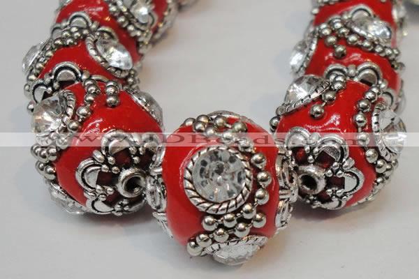 CIB203 19mm round fashion Indonesia jewelry beads wholesale