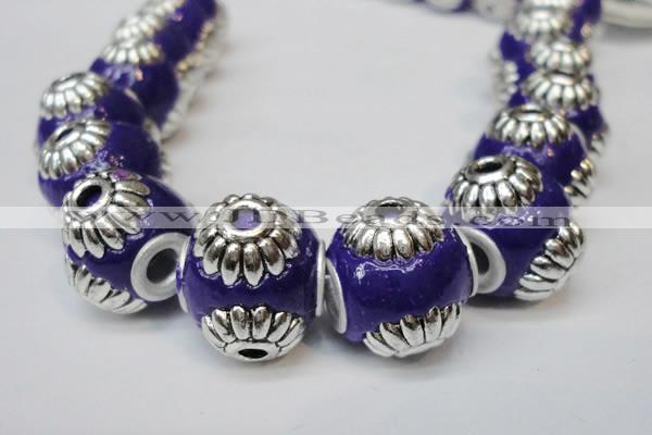 CIB232 14mm round fashion Indonesia jewelry beads wholesale