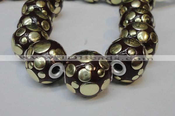 CIB246 18mm round fashion Indonesia jewelry beads wholesale