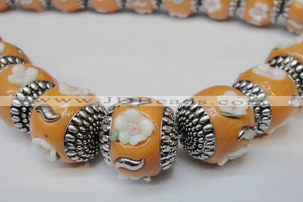 CIB260 17*18mm drum fashion Indonesia jewelry beads wholesale