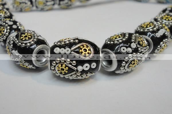 CIB302 15*20mm drum fashion Indonesia jewelry beads wholesale