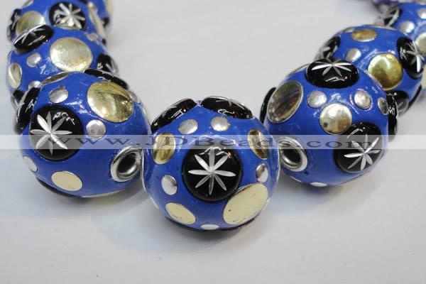 CIB365 23mm round fashion Indonesia jewelry beads wholesale