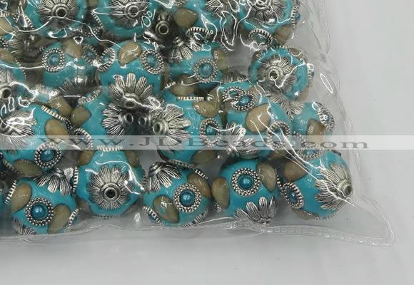 CIB520 22mm round fashion Indonesia jewelry beads wholesale