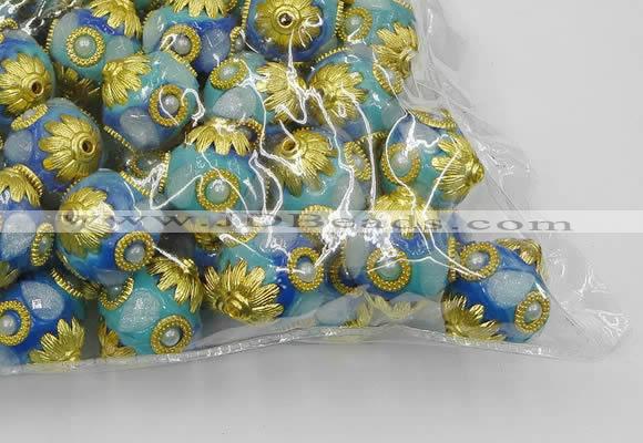 CIB535 22mm round fashion Indonesia jewelry beads wholesale