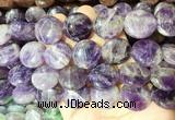 CIBS03 15 inches 20mm coin amethyst gemstone beads wholesale