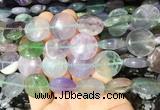 CIBS14 15 inches 20mm coin fluorite gemstone beads wholesale