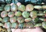 CIBS24 15 inches 20mm coin unakite gemstone beads wholesale