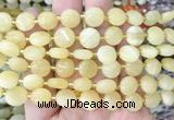 CIBS37 15 inches 10mm coin honey jade gemstone beads wholesale