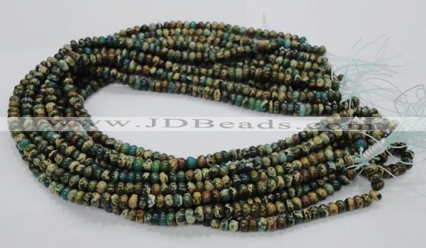 CIJ09 15.5 inches 6*12mm rondelle impression jasper beads wholesale