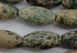 CIJ102 15.5 inches 15*30mm rice impression jasper beads wholesale