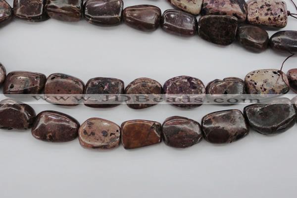 CIJ130 15.5 inches 15*18mm – 18*25mm freeform dyed impression jasper beads