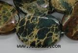 CIJ15 15.5 inches 22*30mm oval impression jasper beads wholesale