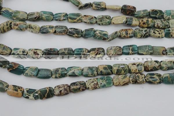 CIJ70 15.5 inches 8*12mm rectangle impression jasper beads wholesale