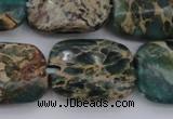 CIJ72 15.5 inches 12*16mm rectangle impression jasper beads wholesale