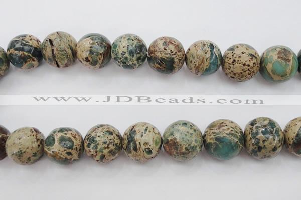 CIJ86 15.5 inches 18mm round impression jasper beads wholesale