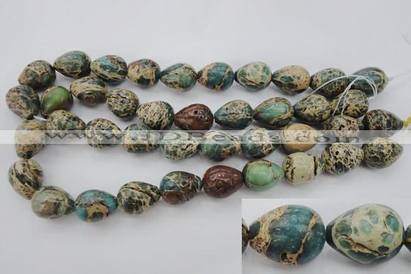 CIJ98 15.5 inches 15*20mm teardrop impression jasper beads wholesale