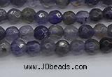 CIL117 15.5 inches 4mm faceted round iolite gemstone beads