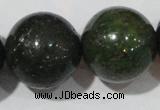 CIS07 15.5 inches 18mm round green iron stone beads wholesale