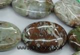 CJA23 15.5 inches 22*30mm oval green jasper beads wholesale