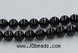 CJB02 16 inches 6mm round natural jet gemstone beads wholesale