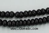 CJB10 16 inches 5*8mm rondelle natural jet gemstone beads wholesale