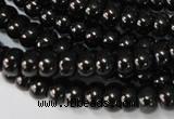 CJB48 15.5 inches 4*6mm rondelle natural jet gemstone beads